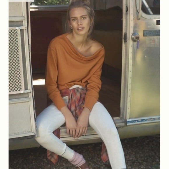 Anthropologie Tops - Pilcro Anthropologie Donna Tunic Sweatshirt Long Sleeve Off Shoulder Top Medium